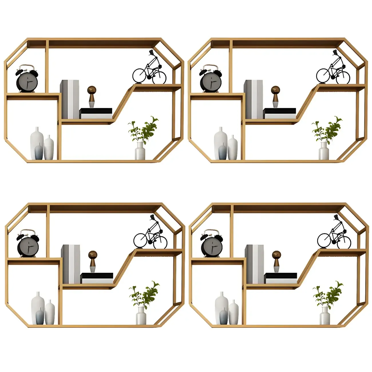 Simple Metal Black Wall-Mounted Wine Bottle Rack