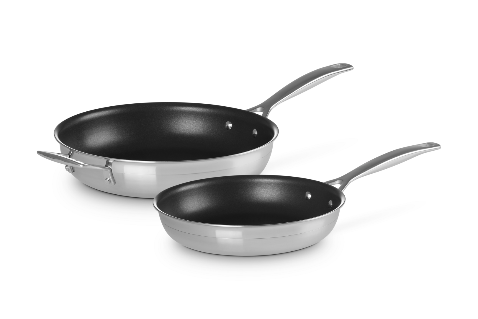 3-ply Stainless Steel Non-Stick 2-piece 24/28cm Frying Pan Set