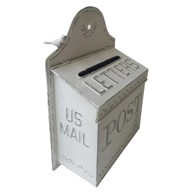 HULIANFU Outdoor Garden Retro Mailbox Decorative Wall Mounted Metal Country Mailbox Post Box - Deanwangkt