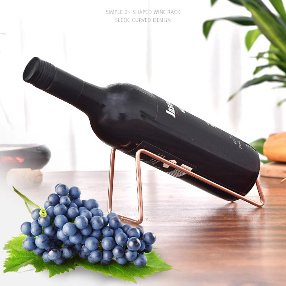 HULIANFU Wine Rack Display Bottle Beer Holder Champagne Stand Drink Shelf Stainless Steel Simple Household Bar Counter Decoration - Deanwangkt