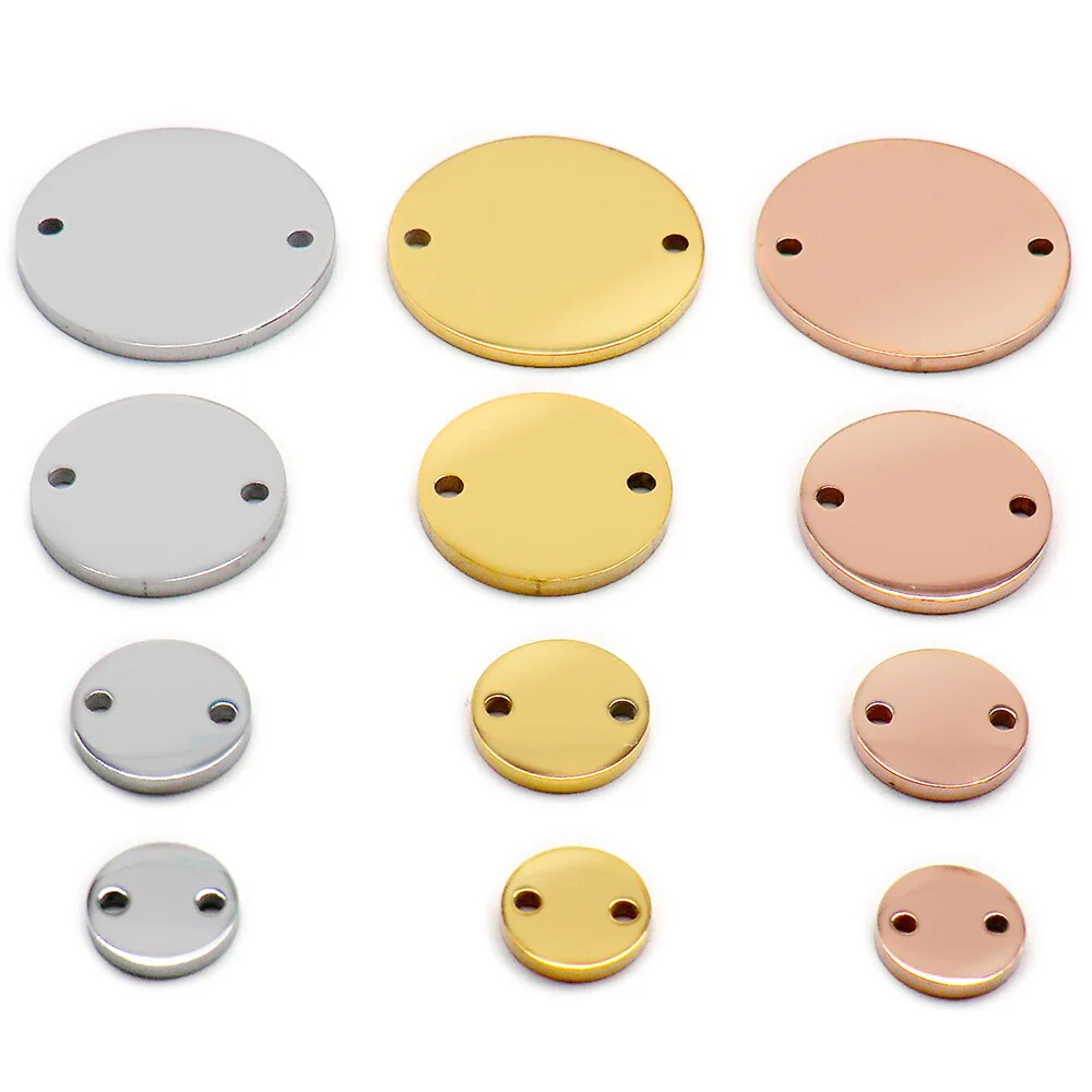 HULIANFU Wholesale 100pcs Personalized Cat Dog Tag Stainless Steel BlanK Engraved ID Tags For Dog Collar Anti-Lost Round Pet Nameplate - Deanwangkt