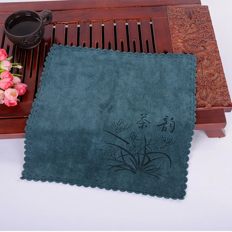 HULIANFU Superfine fiber tea towels absorbent strong kung fu tea towels high-grade tea cloth tea tools~ - Deanwangkt