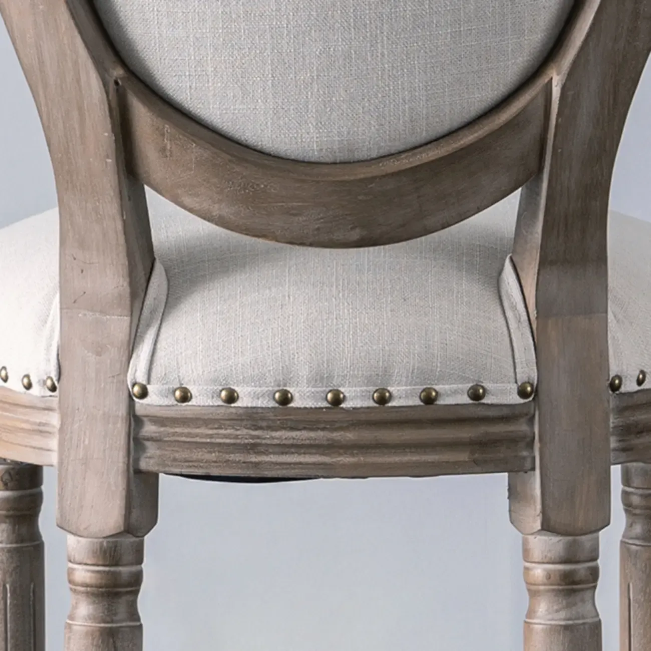 White French Country Solid Wood Counter Bar Stools with Back