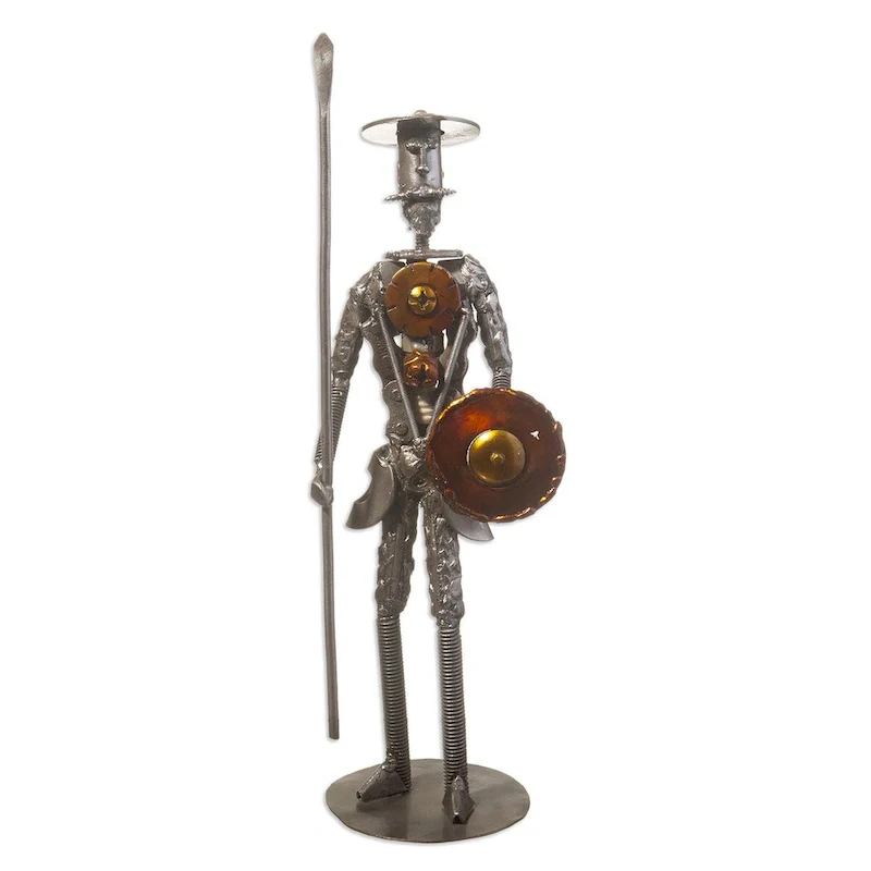 Novica Handmade Quixote Of La Mancha Recycled Metal Sculpture