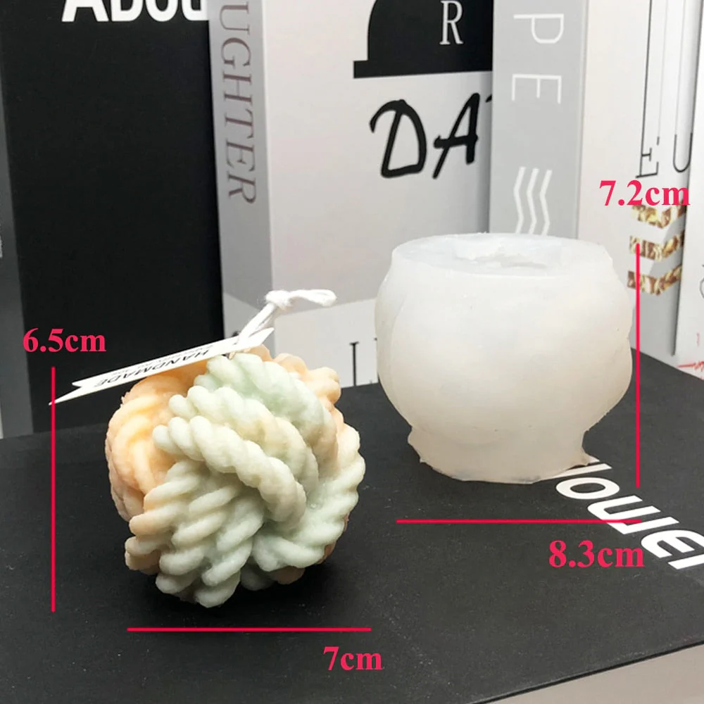 HULIANFU Scented Candle Mold DIY Wool shape Candle Silicone Casting Mold Handmade Candle Soap Making Wax Mold Handcraft Home Decoration - Deanwangkt