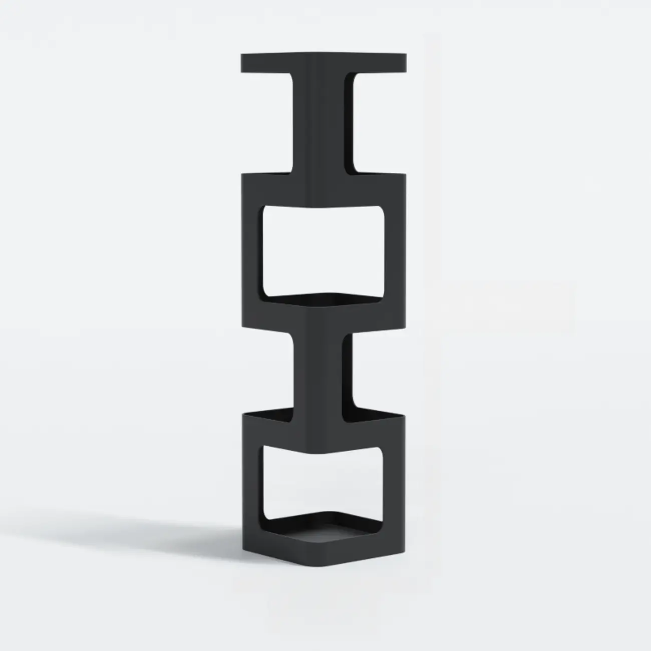 Chic Rotatable 4-Tier Vertical Metal Open Back Bookcase