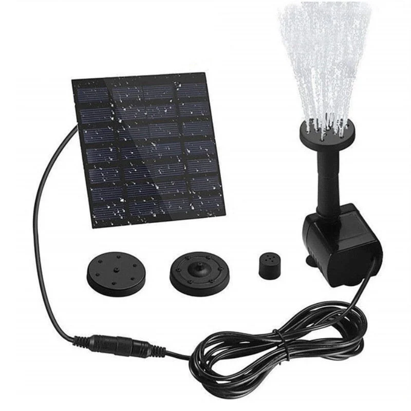 HULIANFU Solar garden fountain pump, solar garden fountain waterfall, solar outdoor bird bath running water fountain - Deanwangkt