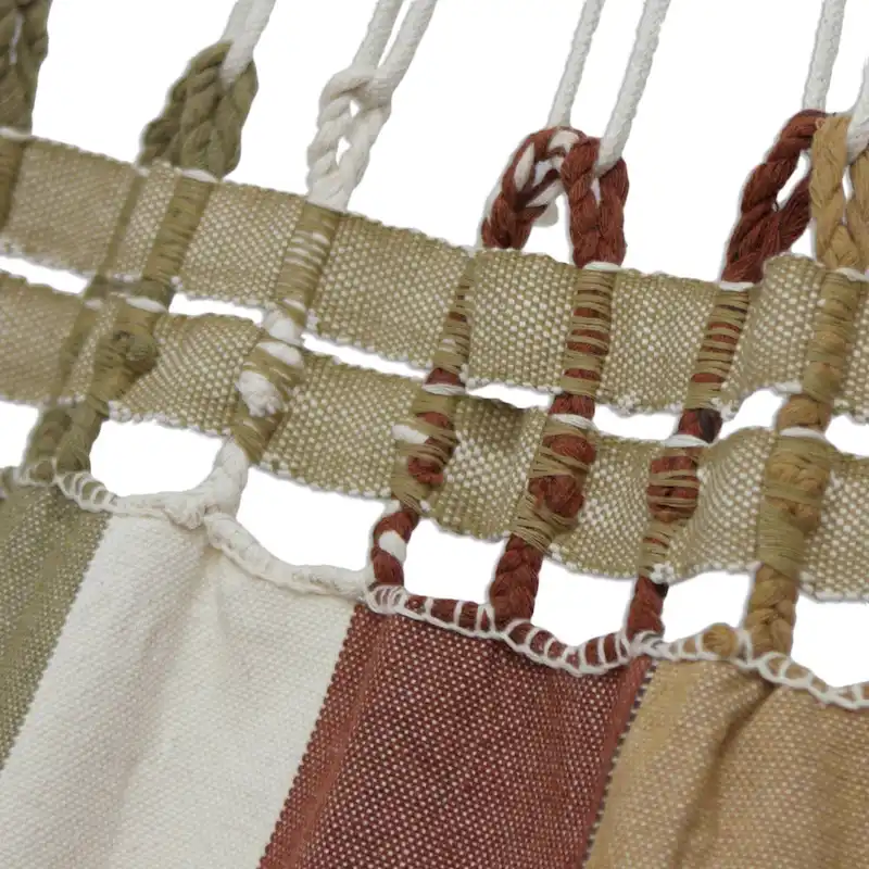 NOVICA Handmade Subdued Stripes Cotton hammock (double) Brazil - 98  L x 79  W