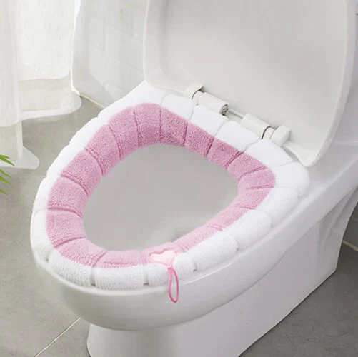 HULIANFU NEW Toilet Seat Mat Set Bathroom Universal Warm Soft Washable Closestool Mat Seat Case Winter Warmer Mat Pad Bidet Covers - Deanwangkt