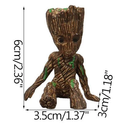 HULIANFU Strongwell Home Decoration Flower Vase Miniature Model Succulent Flower Pots Desktop Display Figurines Baby Groot Artware Gifts - Deanwangkt