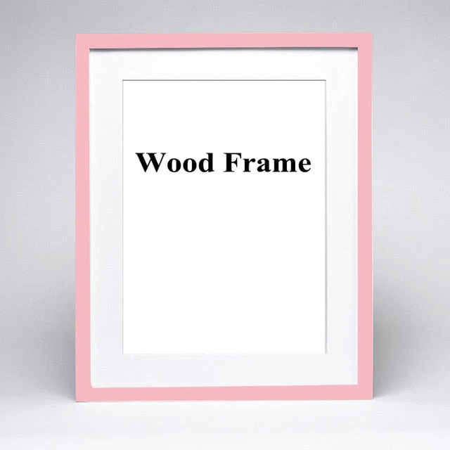 HULIANFU  Wooden Frame A5 A4 A3 Wooden Picture Frame 30x42cm Black White Pink Red Coffee More Color Photo Frame with Mats for Wall Mountin - Deanwangkt