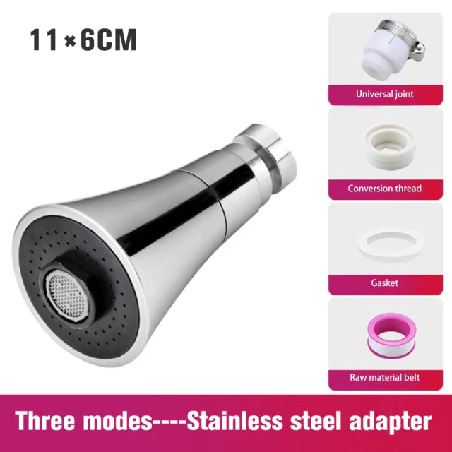 HULIANFU Universal Kitchen Water Faucet Adjustable Pressure 360 Degree Rotating Water Tap Head  Water Saving Shower Faucet Nozzle Adapter - Deanwangkt