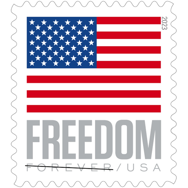 US Flag 2023, (Coil of 100) - TWENTYSTAMPS
