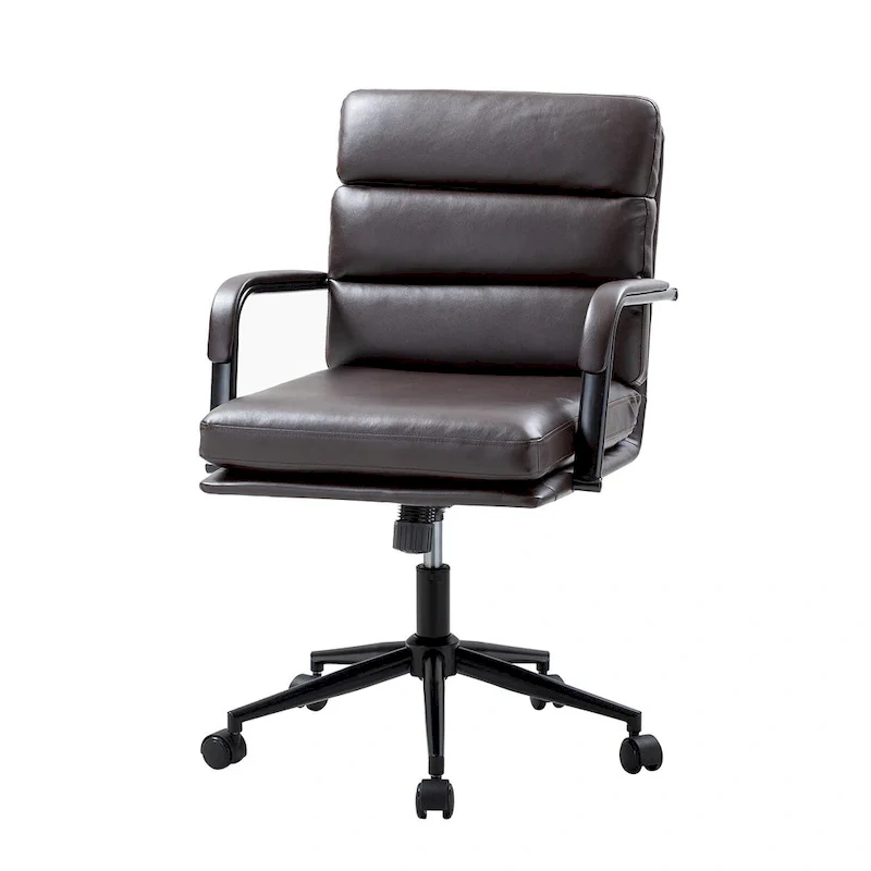 Joseph Modern Task Faux Leather Chair with Tilt Lock and Center Tilt by HULALA HOME