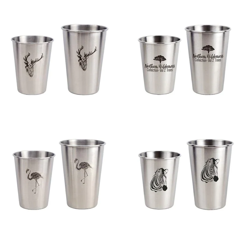 HULIANFU NorthernEurope Ins Industry Style 304 Stainless Steel Spray Paint Beer Cup Cold Water Drinks Cup Household Office Use Gargle Cup - Deanwangkt