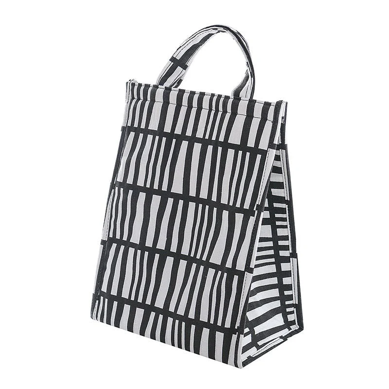 HULIANFU White plaid Cooler Functional Lunch Box Tote Insulated food storage containers Bento box Thermal Food Picnic Lunch Bag For kids - Deanwangkt