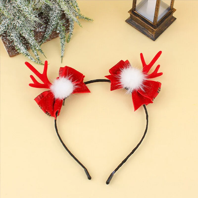 HULIANFU 2026  Christmas Headbands Santa Tree Elk Antlers Headband Kids Adult Headwear Reindeer Ornaments Christmas Decor Party Cosplay Gifts - Deanwangkt