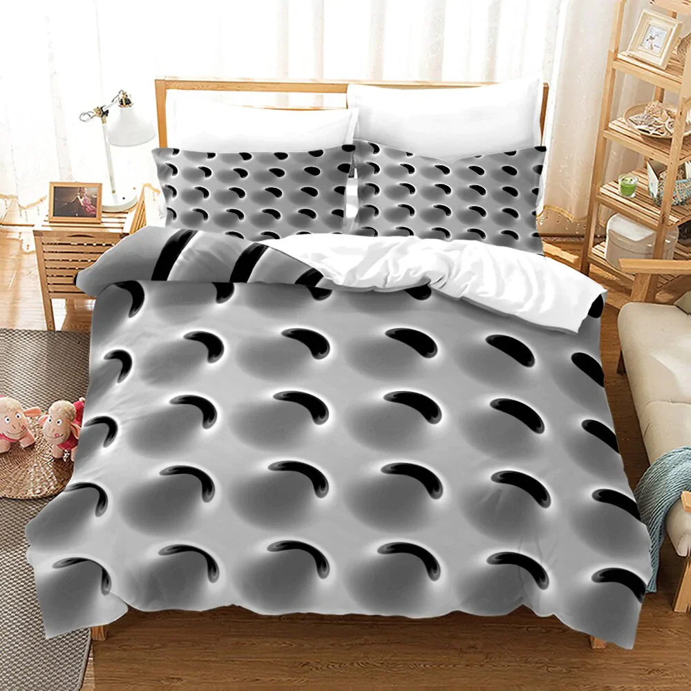 HULIANFU New Fashion 3D Dense Hole Pattern 2/3Pcs Duvet Cover Set 3D Duvet Cover With Pillow Case 3D Bedding Sets - Deanwangkt