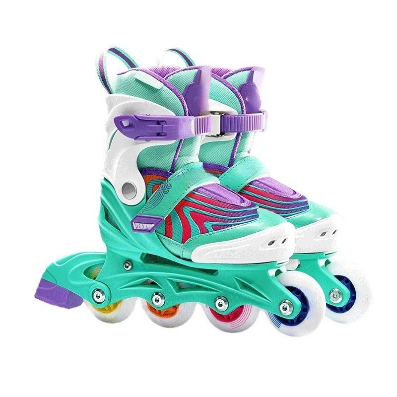 Adjustable Kids Inline Skates, Blue-Purple