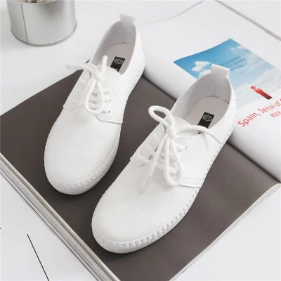 Women Shoes Summer New White Sneakers For Women Comfortable Soft Solid Color Simple Women Casual White Shoes Sneakers - Deanwangkt