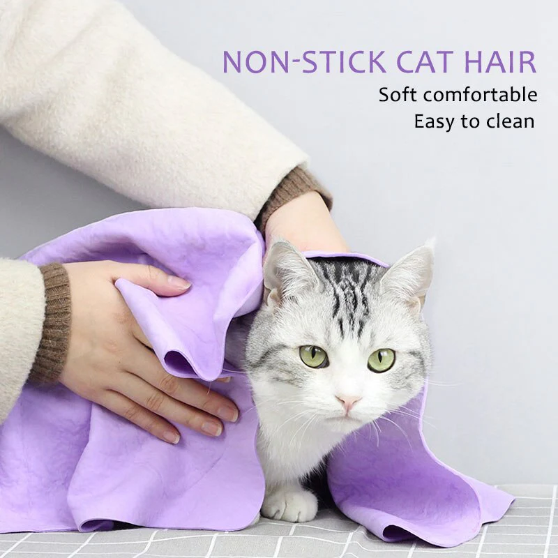 HULIANFU Rapid Water Absorption Pet Dog Cat Bath Towel Soft Cleaning Wipes Magic Hair Dry PVA Multifunction for House Car Pet Towel - Deanwangkt