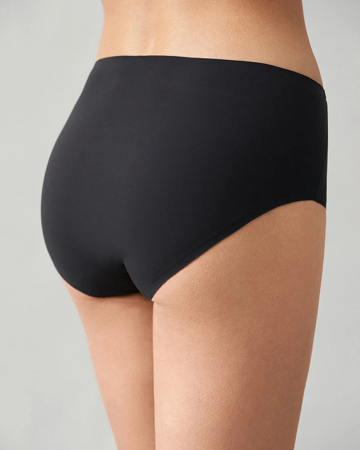 3D full-hip mulberry silk blend crotch panties, V-shaped breathable mesh sexy soft-stretch briefs