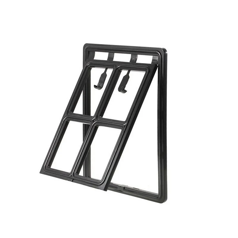 HULIANFU Pet Accessories Two Size Black Dog Gate Quiet Out and In Puppy Cats Door Easy To Install Light Weight Suitable for Large Pets - Deanwangkt