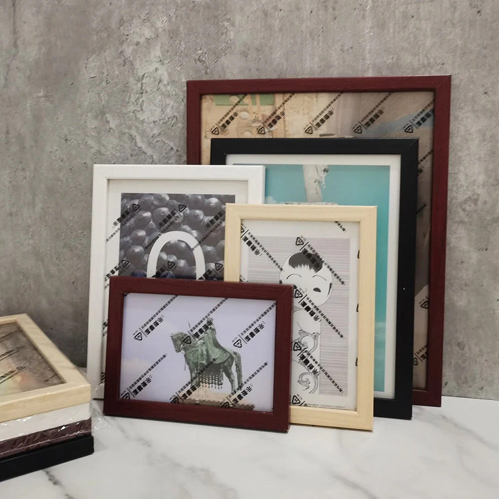 HULIANFU Photo Frame For Wall Picture Frame 9x13 13x18 20x25cm Pleix Glass Inside Classic Frames For Pictures - Deanwangkt