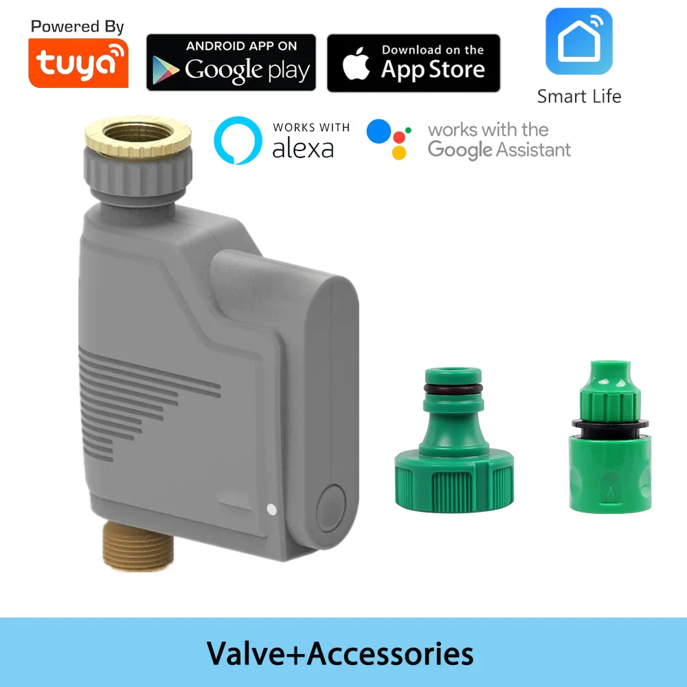 HULIANFU New Tuya Water Flow Monitor WIFI Smart Sprinkler Timer Wireless Water Saving Valve Remote Control Waterting Timer Alexa Google - Deanwangkt