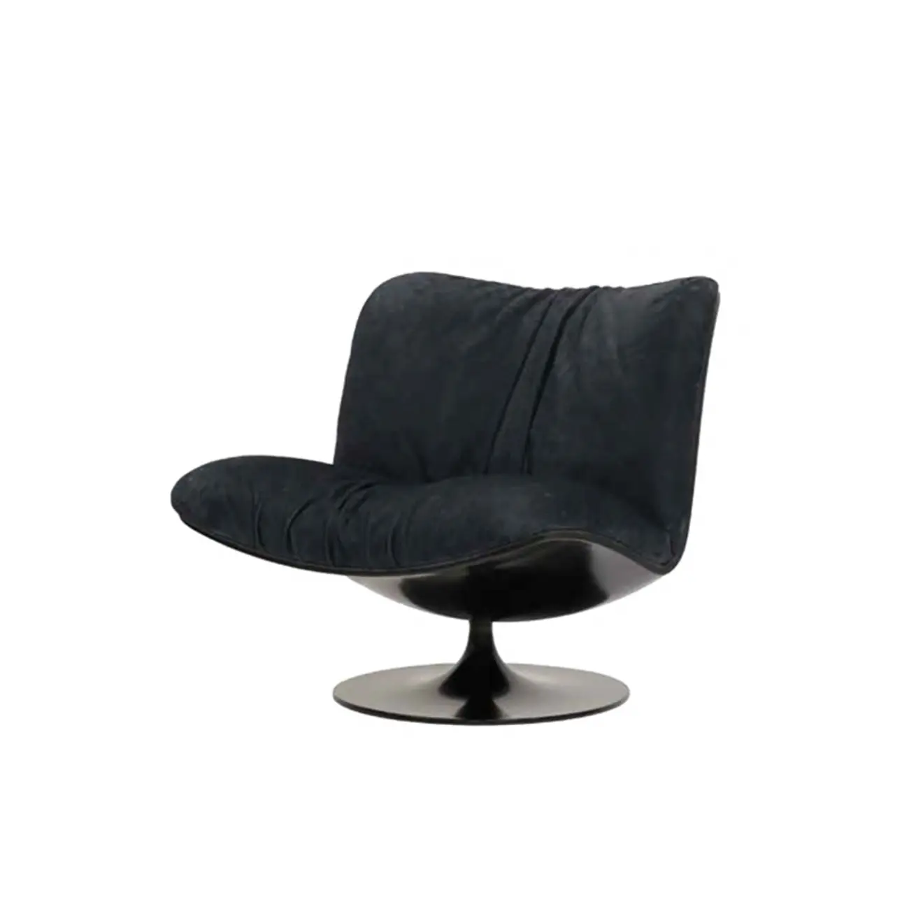 Swivel High-Back Tech Cloth Armless Accent Chair