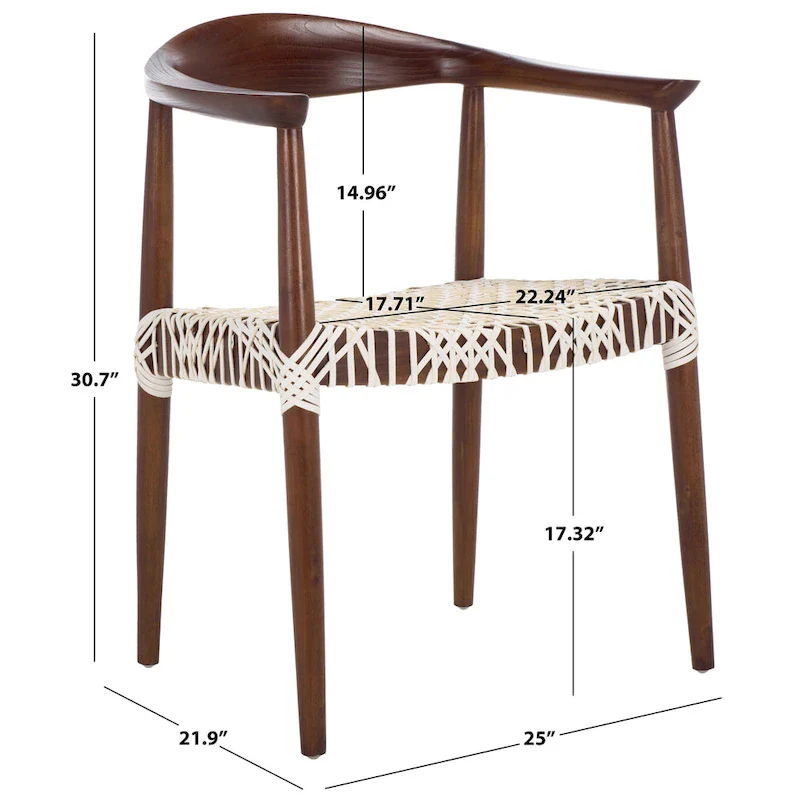 Trix Bandelier Black Dining Arm Chair - 24.8 x 18.9 x 30.7 - 25W x 19D x 31H