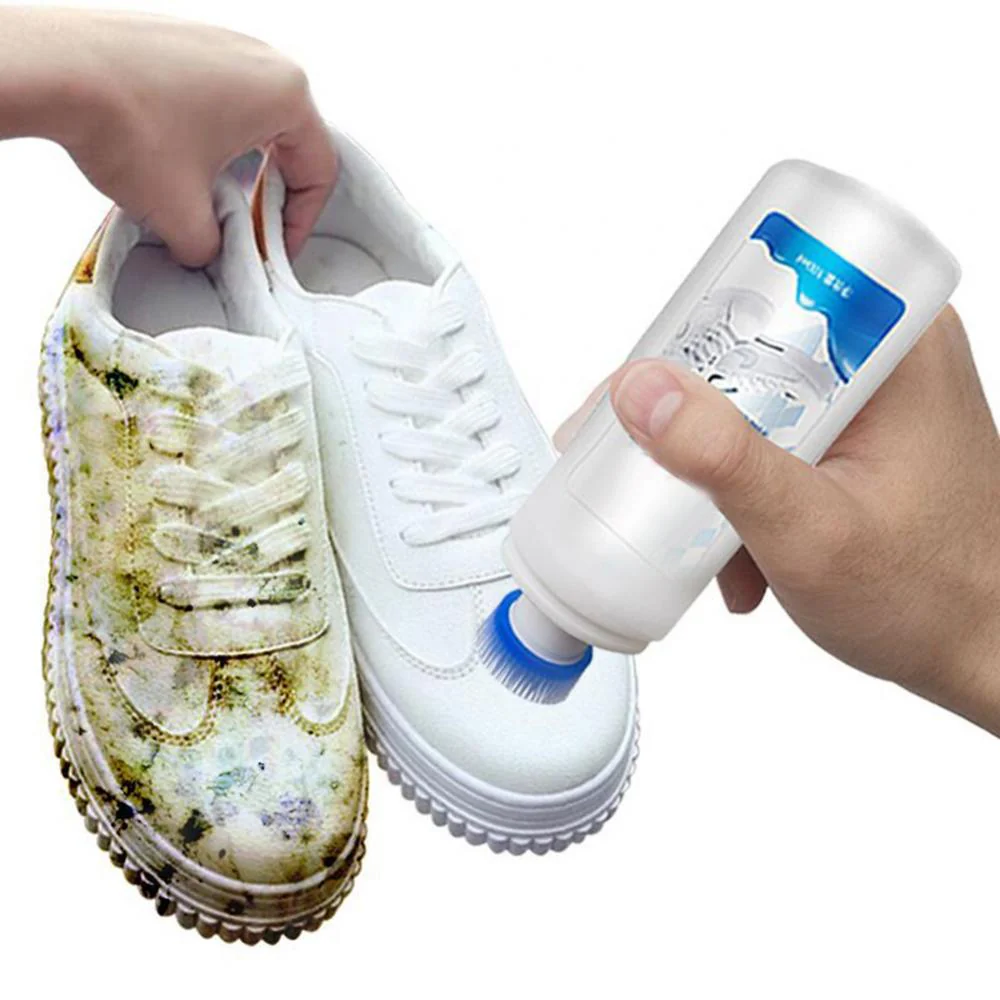 HULIANFU Shoe Cleaner 100ml White Whiten Polish Cleaning Tool Shoe Brush Shoe Sneakers Casual Leather Shoes Cleaning Supplies - Deanwangkt