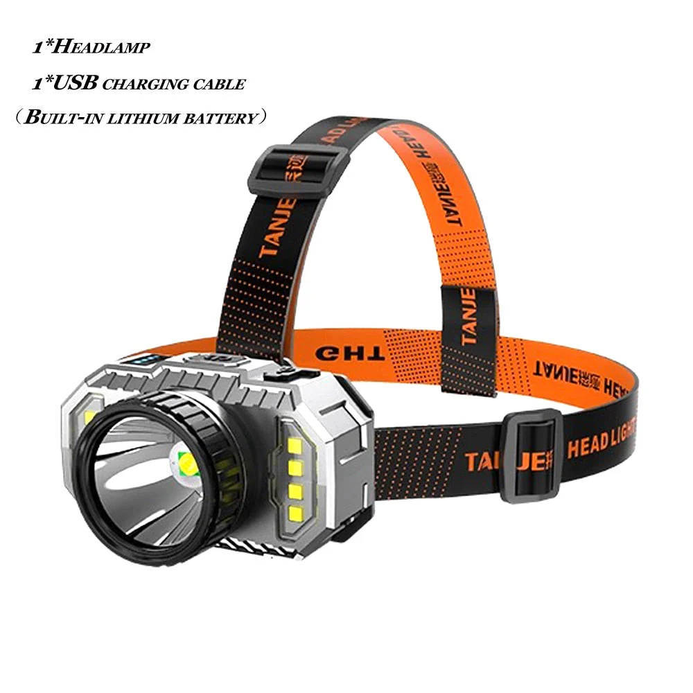 HULIANFU LED Headlamp Strong Light Super Bright Head-Mounted Flashlight Outdoor Household Long-Range Rechargeable Night Fishing Headlight - Deanwangkt