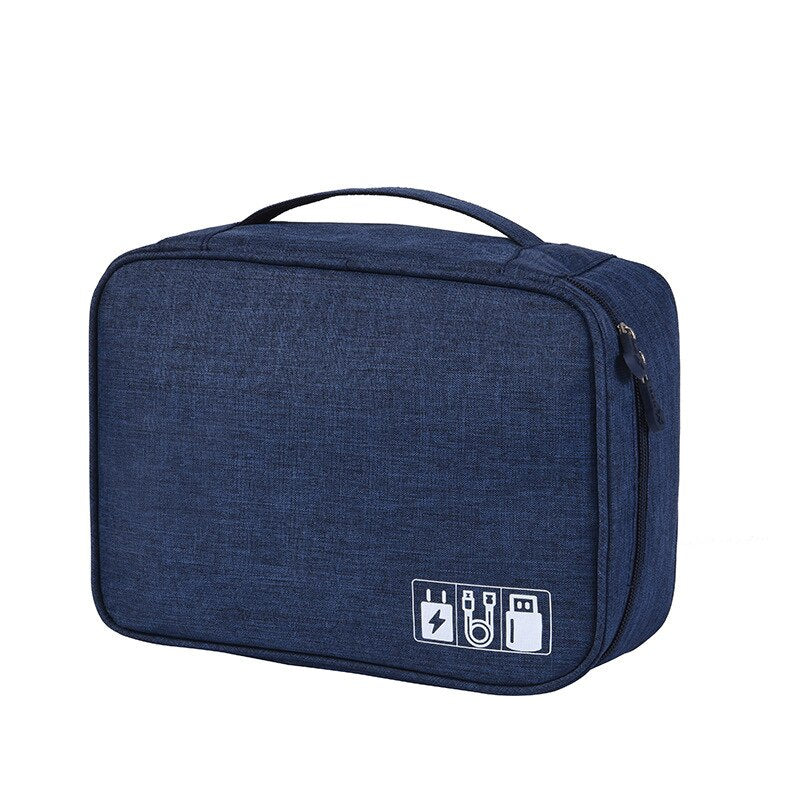 HULIANFU Portable Cable Digital Storage Bags Organizer USB Gadgets Wires Charger Power Battery Zipper Cosmetic Bag Case Accessories Item - Deanwangkt