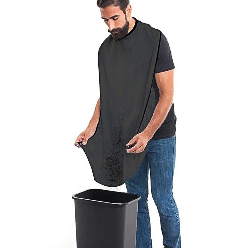 HULIANFU Man Bathroom Apron Men Haircut Storage Waterproof Floral Cloth Male Beard Apron Household Cleaning Male Beard Storage Shelves - Deanwangkt