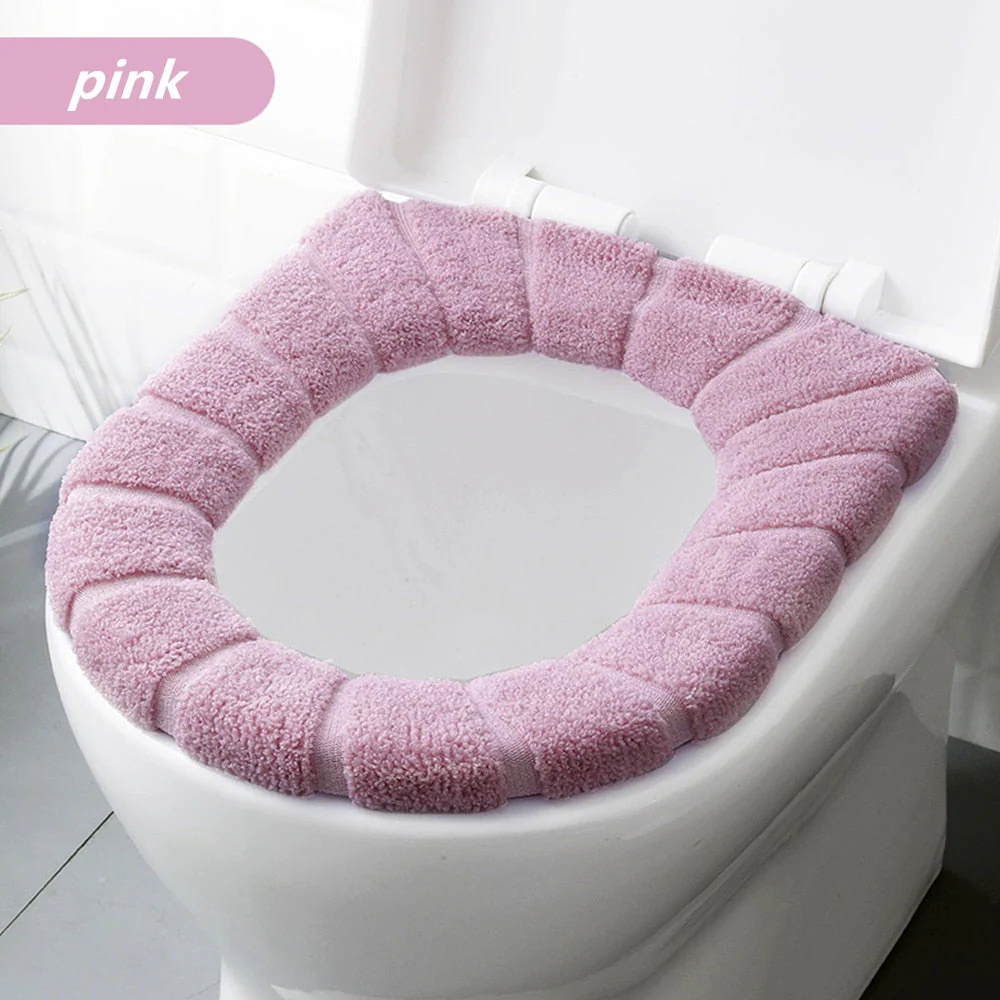HULIANFU Universal Four Seasons Thickened Househol Soft Mat Autumn Winter Toilet Cover Toilet Seat Cushion Thick Plush Warm Pads - Deanwangkt