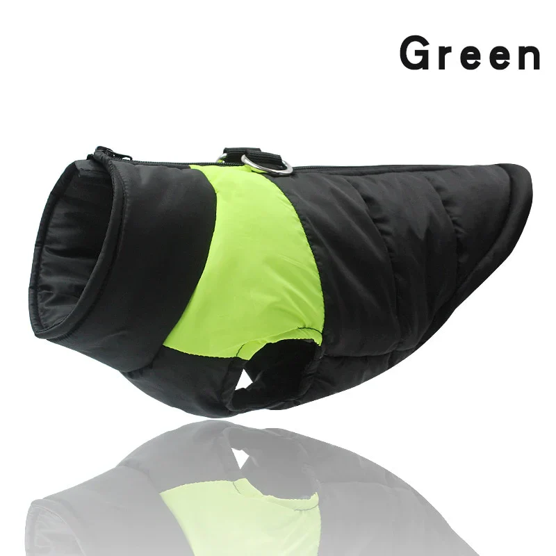 HULIANFU New Waterproof Big Dog Vest Jacket Winter Warm Pet Dog Clothes For Small Large Dogs Puppy Pug Coat Dogs Pets Clothing 4XL 5XL - Deanwangkt