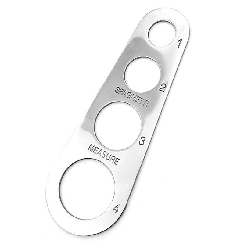HULIANFU Stainless Steel Spaghetti Ruler Pasta Measuring Device Spaghetti Kitchen Gadget 4-hole Rice Noodle Measuring Device Pasta Cutter - Deanwangkt