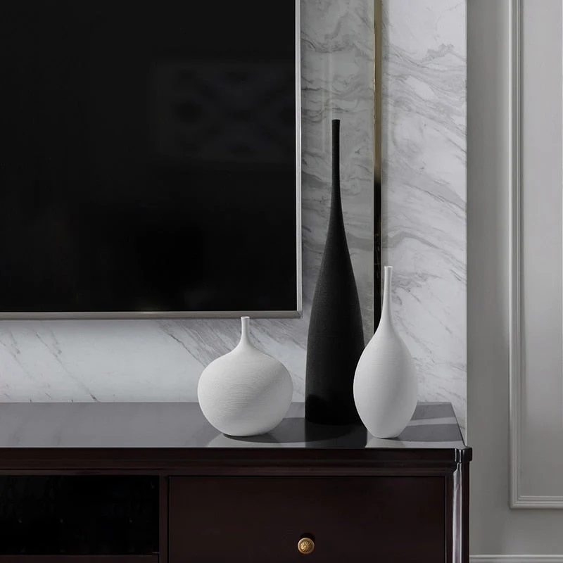 HULIANFU Simple Nordic Style Vases Handmade Art Zen Vases High-Quality Luxury Bedside Restaurant Decorations TV Cabinet - Deanwangkt