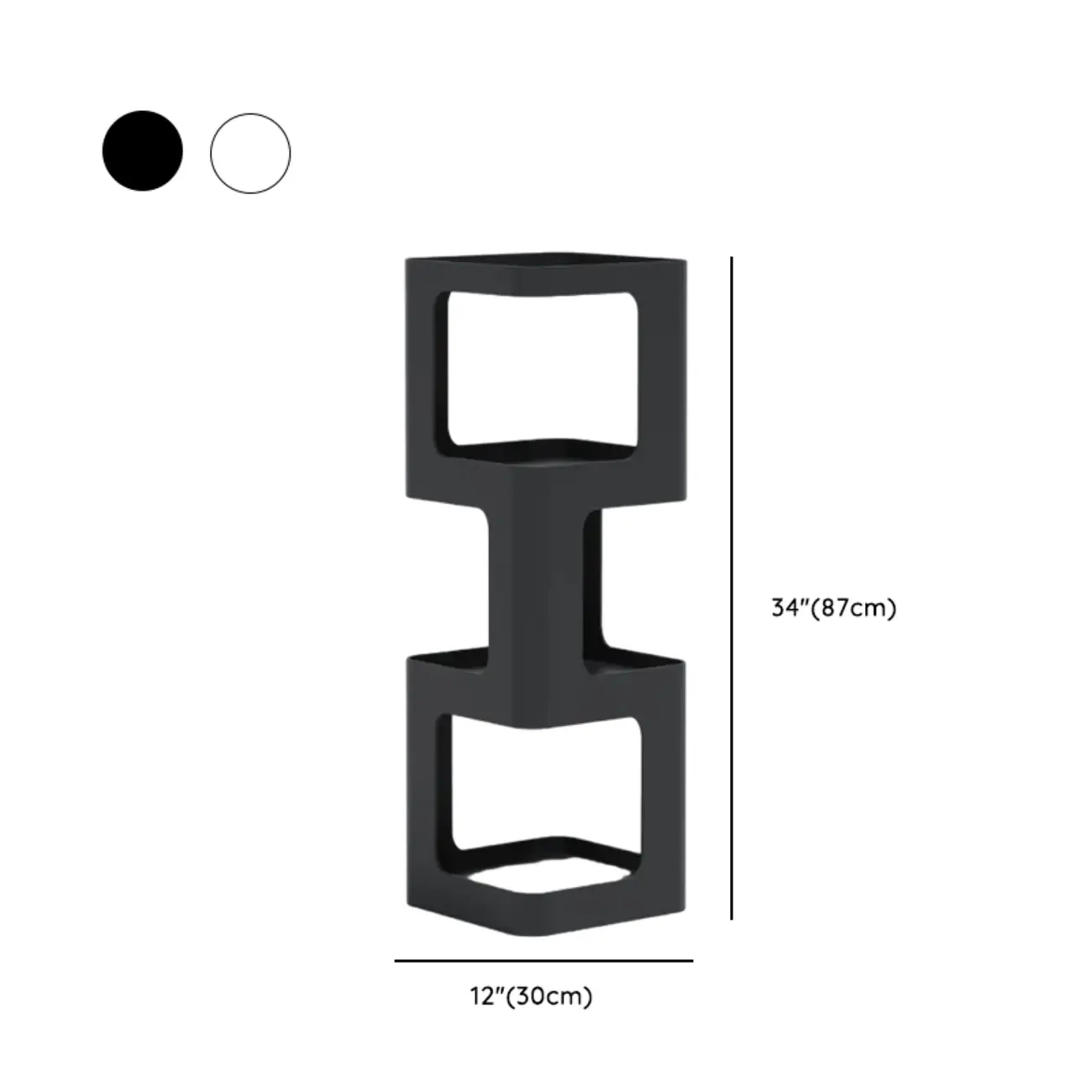 Chic Rotatable 4-Tier Vertical Metal Open Back Bookcase