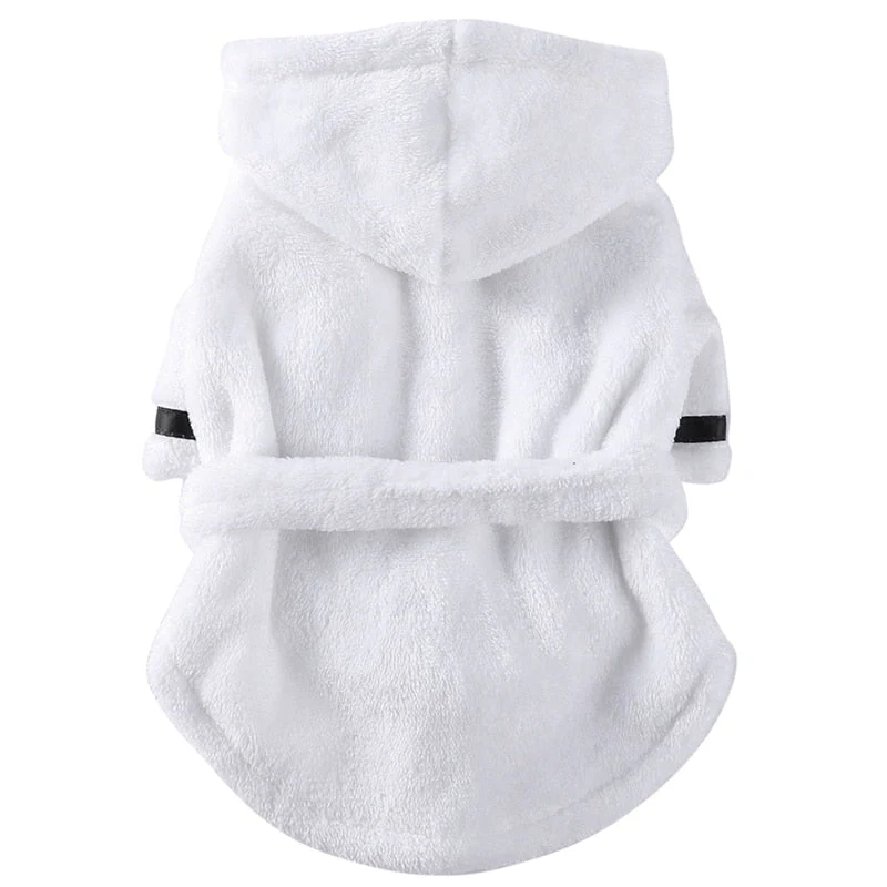 HULIANFU Pet Dog Towel Pajama with Hood Thickened Luxury Soft Cotton Hooded Bathrobe Quick Drying and Super Absorbent Dog Bath Towel - Deanwangkt