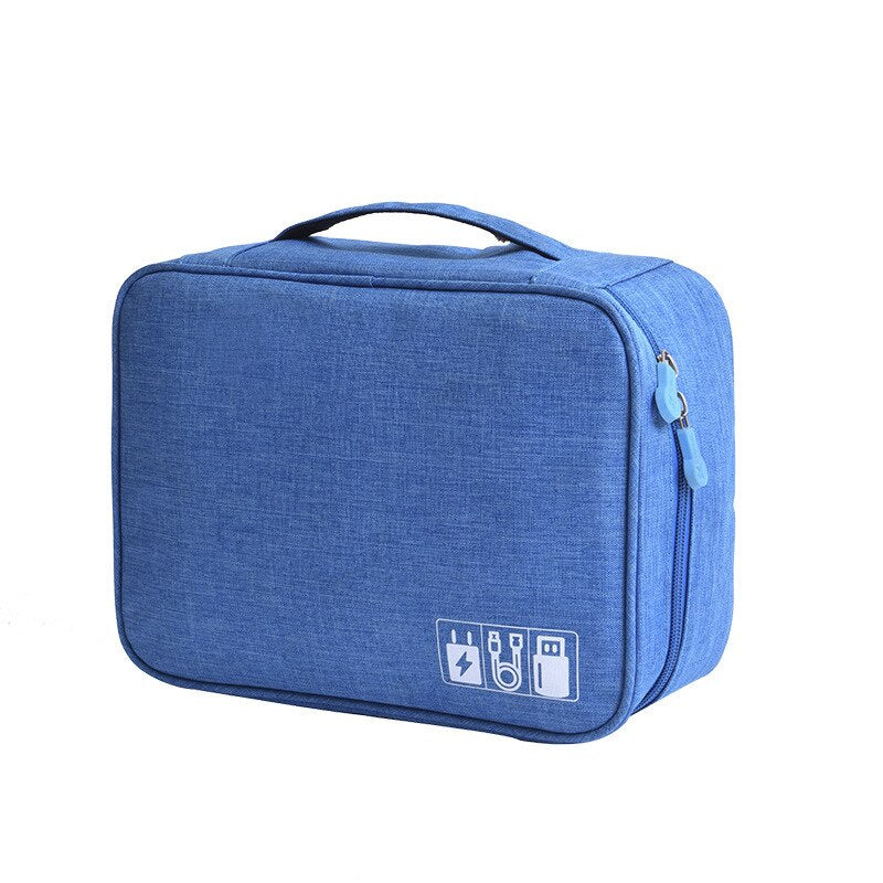 HULIANFU Portable Cable Digital Storage Bags Organizer USB Gadgets Wires Charger Power Battery Zipper Cosmetic Bag Case Accessories Item - Deanwangkt