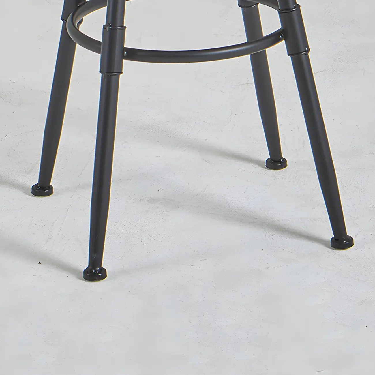 Industrial Metal Leather Swivel Bar Stools with Back