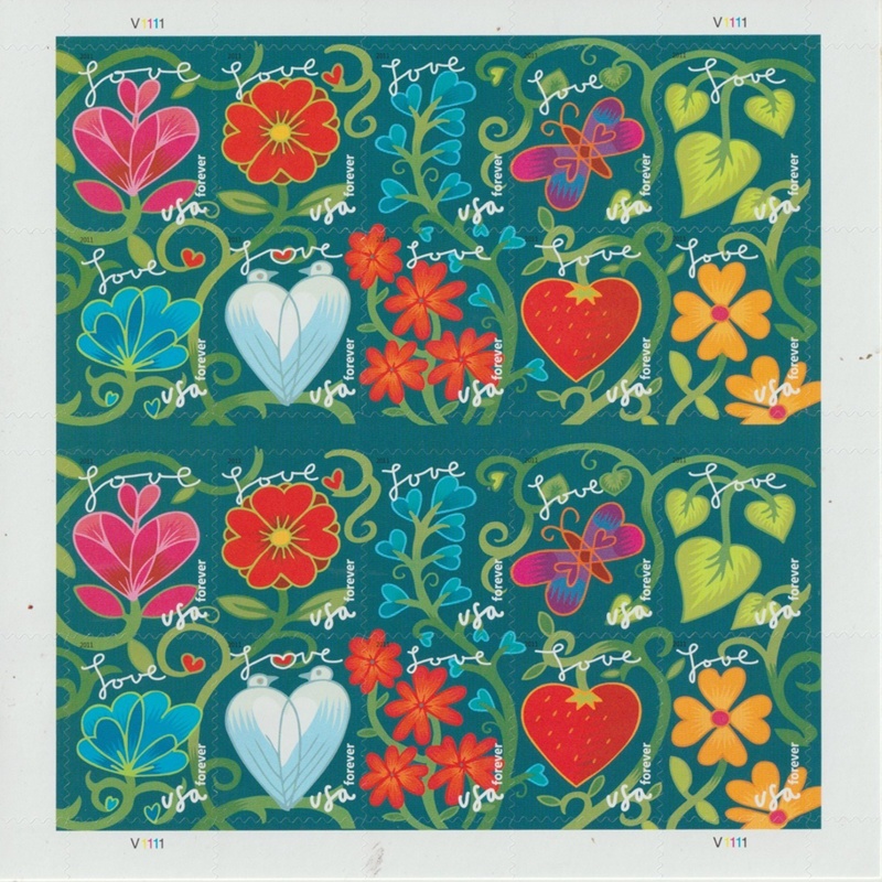 Garden of Love 2011, (Sheet of 20) - TWENTYSTAMPS