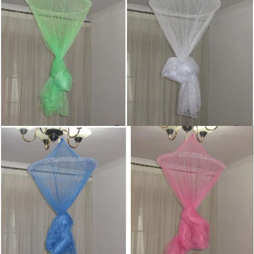 HULIANFU Portable Elgant Hung Dome Mosquito Nets For Double Bed Summer Polyester Mesh Fabric Home Bedroom Baby Adults Hanging Decoration - Deanwangkt