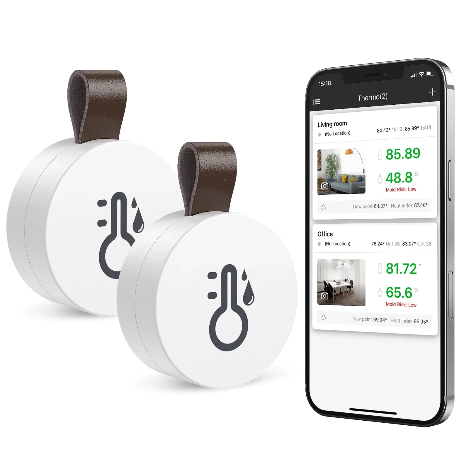 HULIANFU ORIA Thermometer Hygrometer Wireless Bluetooth Outdoor Thermometer Smart Home Temperature and Humidity Sensor - Deanwangkt