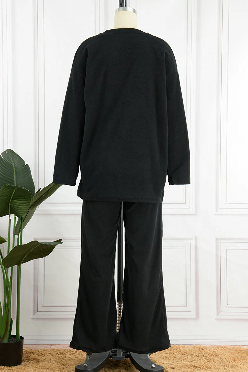 hulianfu Casual Solid Solid Color V Neck Two Pieces(5 Colors) - Deanwangkt