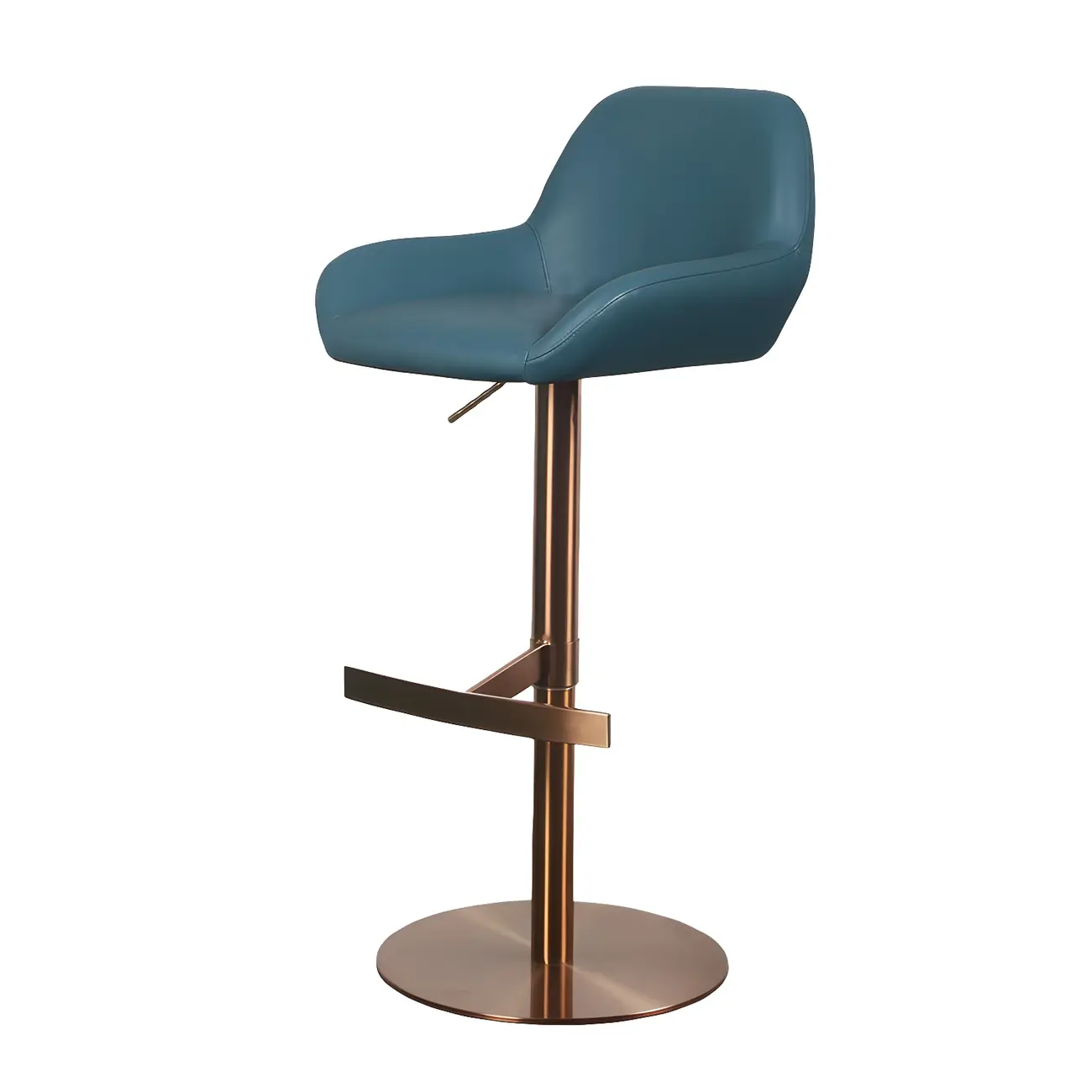 Glossy Metal Bucket Swivel Adjustable Bar Stools