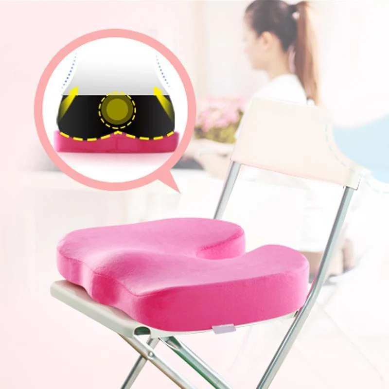 HULIANFU Travel Coccyx Seat Cushion Memory Foam U-Shaped Pillow For Chair Cushion Pad Car Office Hip Support Massage Orthopedic Pillow - Deanwangkt