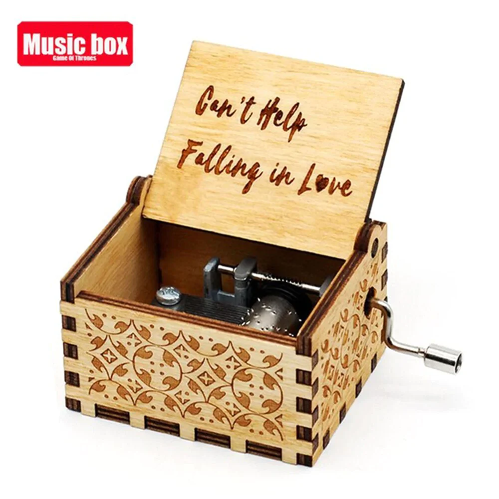 HULIANFU New Attack On Titan Queen Music Box Antique Carved Wooden Hand Cranks Power Game Crossing Rainbow Christmas Birthday Gifts - Deanwangkt